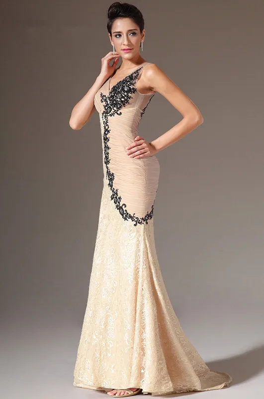 Freeshipping-V-Neck-Lace-Chiffon-Formal-Evening-Gowns-Long-Mermaid-Evening-Dresses (2)