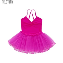 Платье telotuny для девочек, для балета Платье-пачка Купальник для танцев гимнастическое одежда с ремешками одежда красивое платье для девочек; модная новинка Jan8