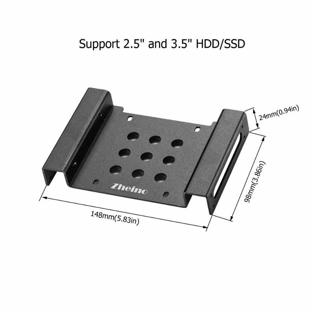 Zheino монтажная рама подходит для 2,5/3,5 дюймов HDD/SSD расположение оптического дисковода адаптер кронштейн с винтами - изображение