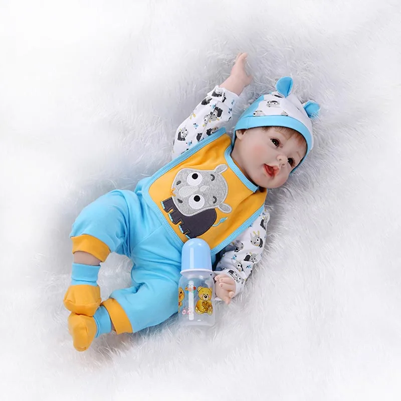 NPK 22 дюймов Реалистичного Reborn Baby куклы силиконовые реалистичные куклы новорожденных Комплект для малыша Playmate игрушка в подарок BM88
