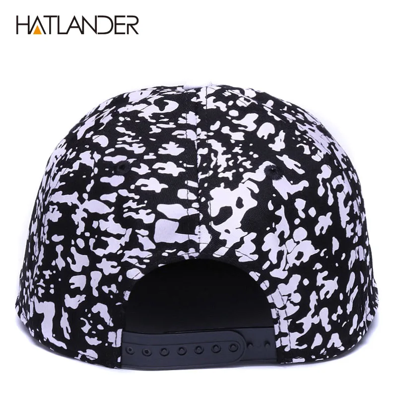 HATLANDER вышивка черные бейсболки с буквами snapback кепка 6 панелей bone gottas уличная