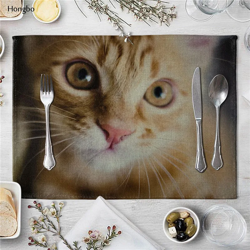 القط الكلب نمط القطن الكتان الغربية سادة تحديد الموقع حار قماش عازل طاولة طعام حصيرة الوقايات اكسسوارات المطبخ 40x30 سنتيمتر القط الكلب نمط القطن الكتان الغربية سادة تحديد الموقع حار قماش عازل طاولة طعام حصيرة الوقايات اكسسوارات المطبخ 40x30 سنتيمتر