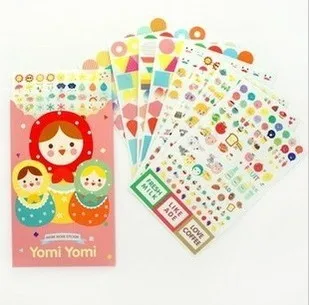 

Wholesale 20bag Lovely Doll Korea Diray Sticker Clear Seal sticker Gift Plastic Scrapbooking sticker