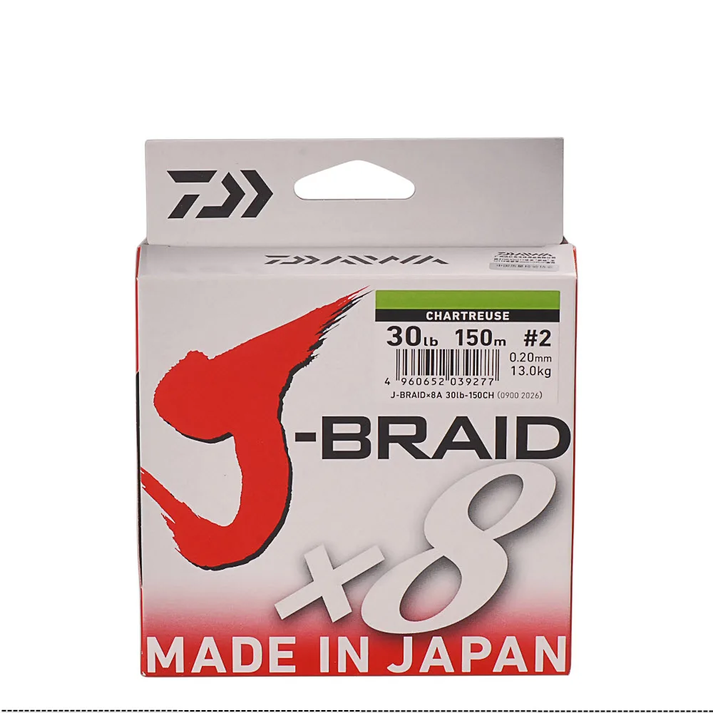 DAIWA, J-BRAID, 150 м, плетеная рыболовная леска, 8 нитей, Linha Multifilamento Para Pesca, 14-30 фунтов, PE леска, сделано в Японии