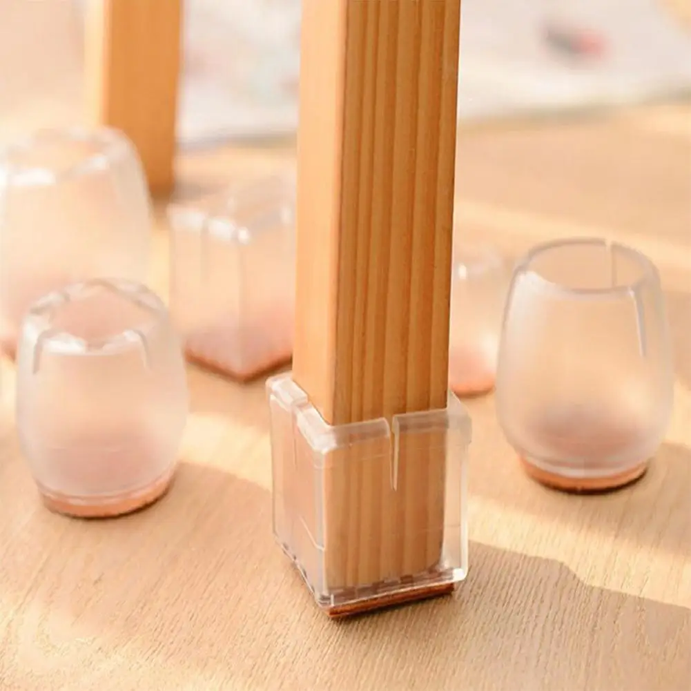 

Wholesale Square round Silicone Chair Leg Caps Feet Pads Furniture Table Covers Caps Home Furniture Pads Durable Home Decor