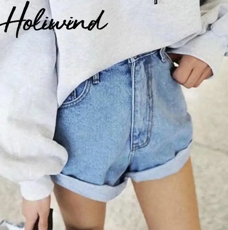 

2019 Summer Women Denim Shorts Streetwear High Waist Jeans Shorts White Short Jeans Trousers