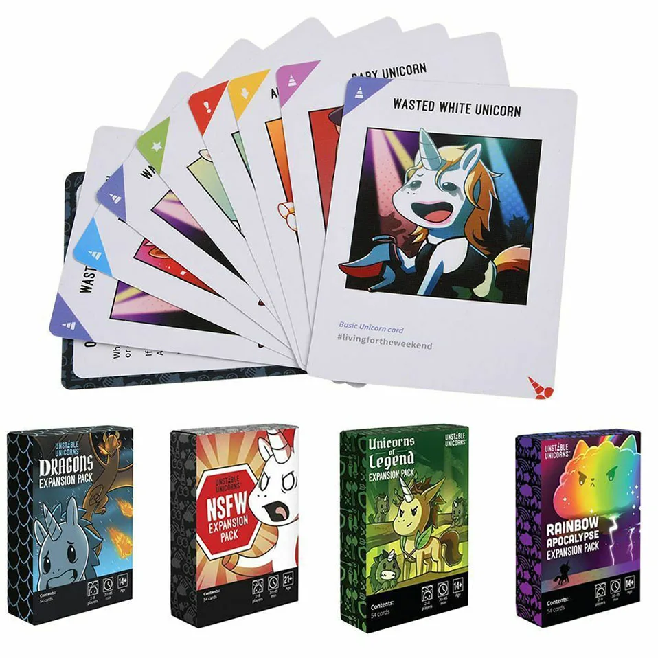 

Unstable adult Board Game Basic version exploding kittens Cartoon Unicorns Dragons Card Game Unstable Board Game Toys For adult