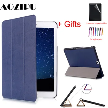 

Slim Case for Samsung Galaxy Tab S2 9.7 SM-T810 T813 T815C T819C 9.7" Tablet Smart Sleep/Wake Stand Funda Cover+Film+Stylus