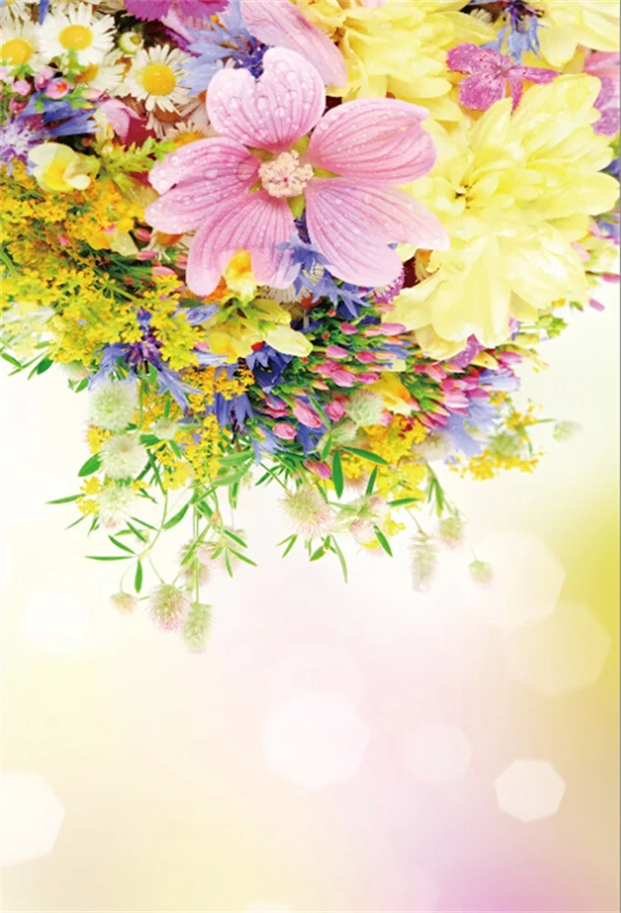 

Laeacco Spring Flowers Light Bokeh Baby Newborn Photography Backgrounds Customized Photographic Backdrops For Photo Studio