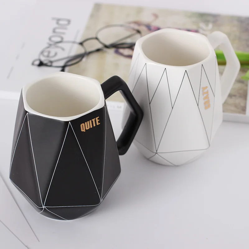 Creative Polygonal Ceramic coffee mug Office Coffee Milk ...