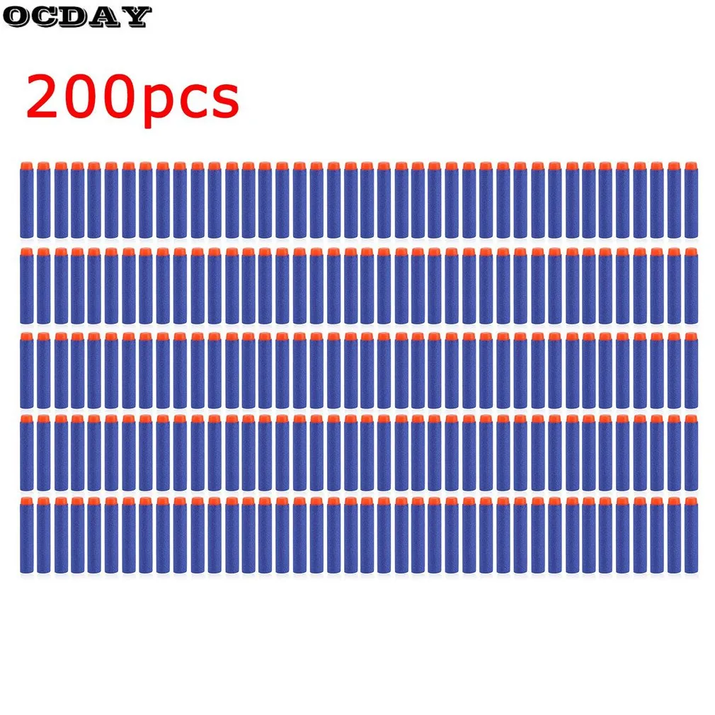 50/100/200PCS Hollow Hole Head Foam Soft Bullets Toy Gun Darts For Refill Toy Gun Lightweight Air Gun EVA Bullets 7cm Universal