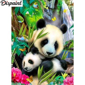 

Dispaint Full Square/Round Drill 5D DIY Diamond Painting "Animal panda" 3D Embroidery Cross Stitch Home Decor Gift A10763