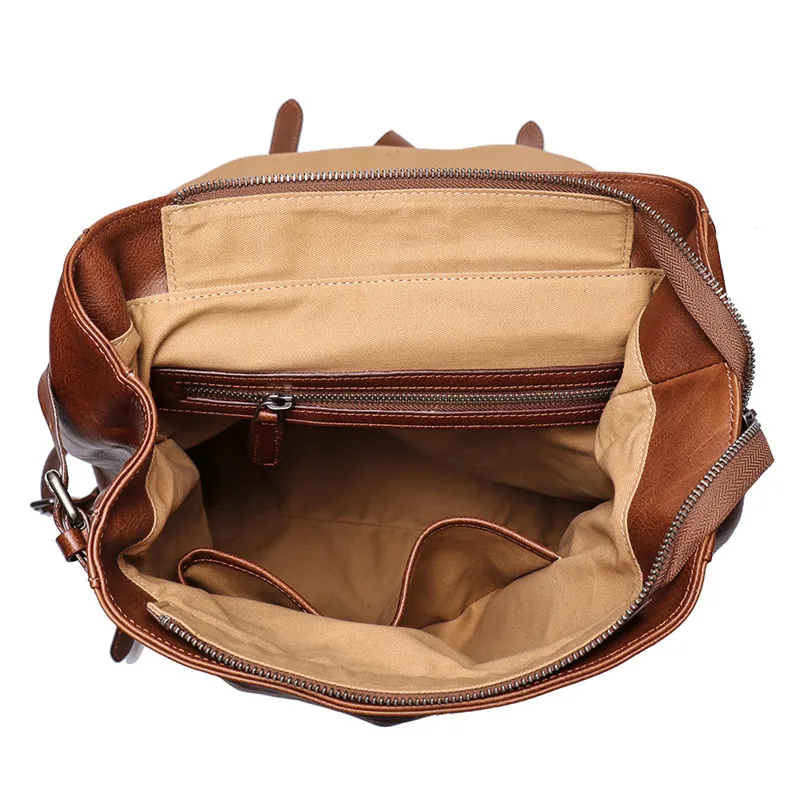 Nesitu высокое качество коричневый кофе Винтаж Натуральная кожа 14 ''15,6'' ноутбук для женщин и мужчин рюкзаки из воловьей кожи мужские дорожные сумки M9036