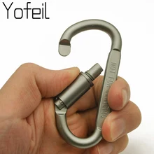 Lock-Buckle Clip Keyring D-Shaped-Carabiner-Hook Screw Sports-Rope Camping-Kits Clambing