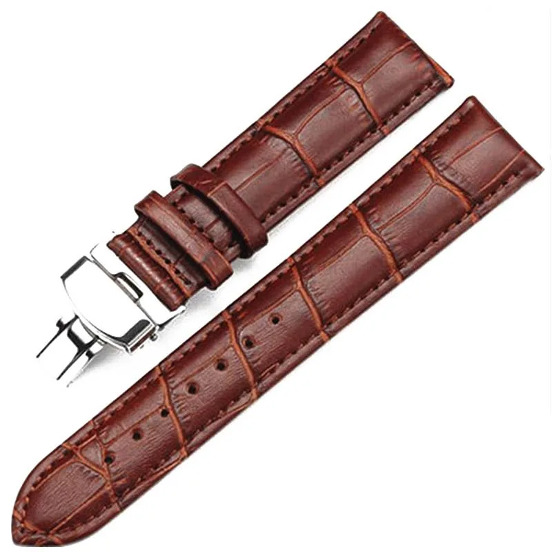 Cowhide leather belt watch men and women watch accessories butterfly
