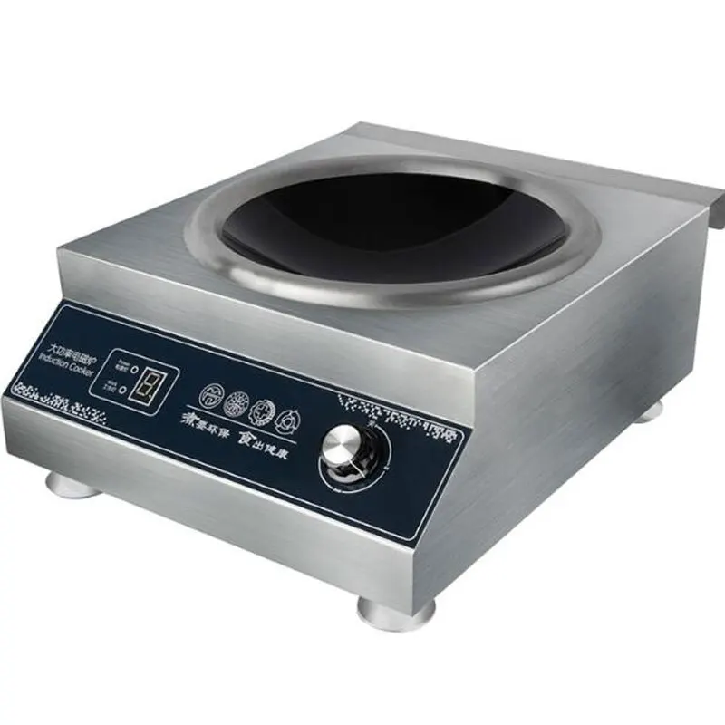 Электромагнитная печь вогнутой индукционная плита 5000 Вт питания бытовой коммерческий электромагнитное печь для приготовления пищи тепла питания - Цвет: Light Grey