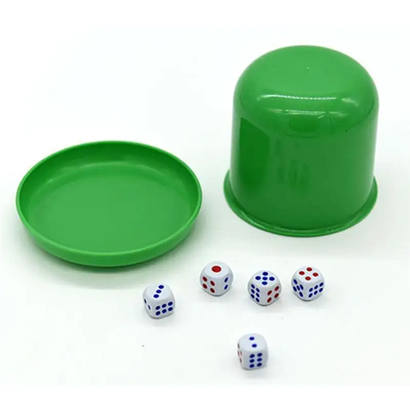 Пластиковый стаканчик для игральных костей с крышкой и 5 KTV вечерние бар