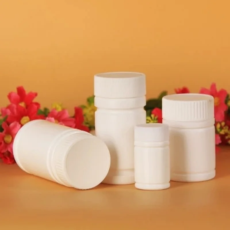 

50pcs/lot White PE Plastic Bottle Capsule Packing Pill Tablet Medicine Powder Packing Bottles 20ML 30ML 50ML 60ML 80ML 100ML