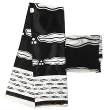 Шелковая восковая ткань Новое поступление цифровой атласный шелк с шифоновой вощеная ткань с принтом Высококачественная африканская ткань для платья