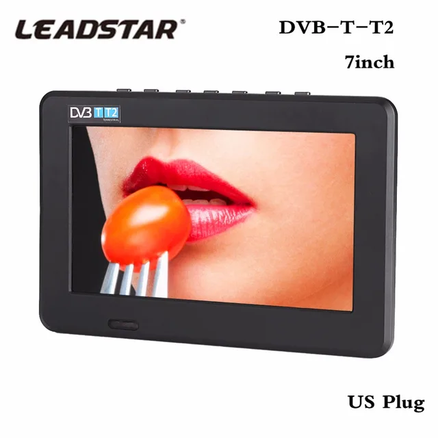 DVB-T-T2 16:9 Portable TFT-LED HD Digital Analog Color TV Television Player US Plug 7 Inches