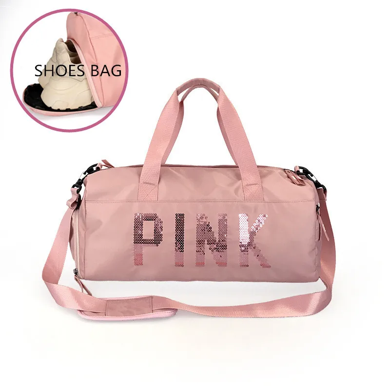 2019 أحدث تصميم الترتر الوردي خطابات رياضة اللياقة البدنية الرياضة حقيبة الكتف Crossbody حقيبة حقيبة يد واسعة للسيدات السفر القماش الخشن بولسا 2019 أحدث تصميم الترتر الوردي خطابات رياضة اللياقة البدنية الرياضة حقيبة الكتف Crossbody حقيبة حقيبة يد واسعة للسيدات السفر القماش الخشن بولسا