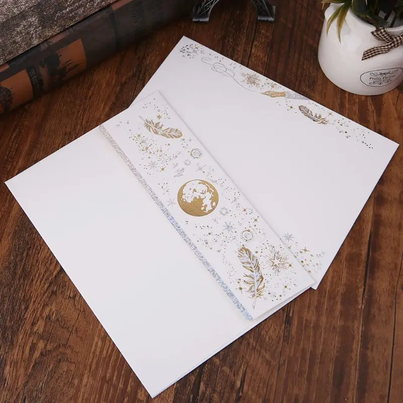 10 шт Винтаж Творческий Bronzing спальный мешок для свадебного приглашения карты Подарки Канцтовары письмо подарок