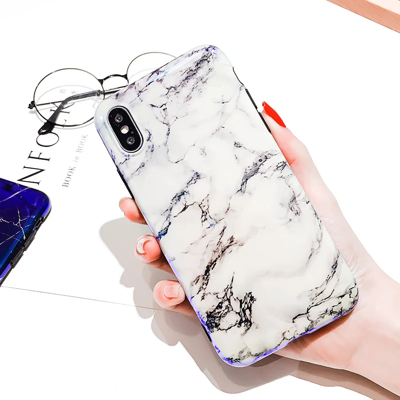 TRAICY Marble Stone Gel Case for Apple iPhone 7 6s 6 8 Plus X 10 Cases Black White Soft Tpu Squishy phone Cover Coque |