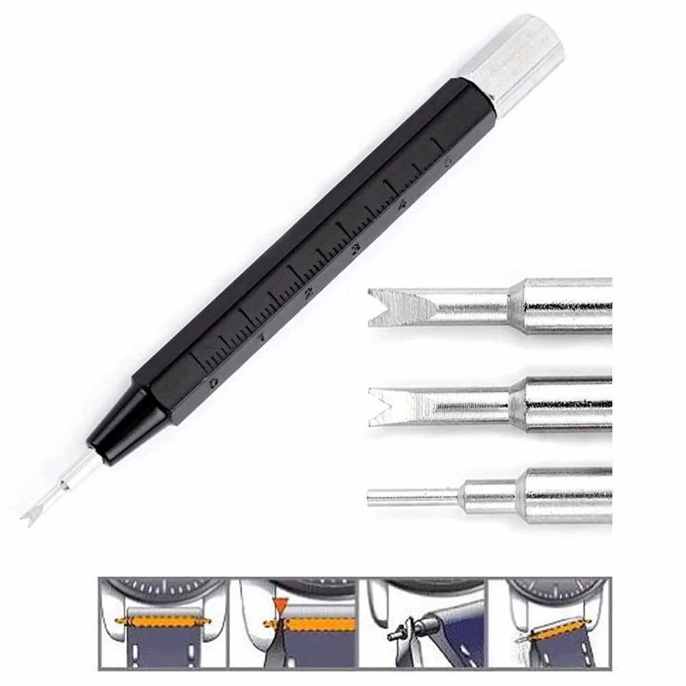 

New Black Watch Band Strap Ruler Link Pin 3 Tips In One Fork / Pin Point End Spring Bar Remover Removal Repair Tool Kit / WTL034