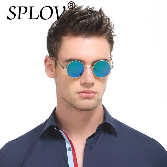 Ggpyyon Lunettes de soleil rondes rétro polarisées vintage pour homme et  femme, monture en métal classique, lunettes hippie