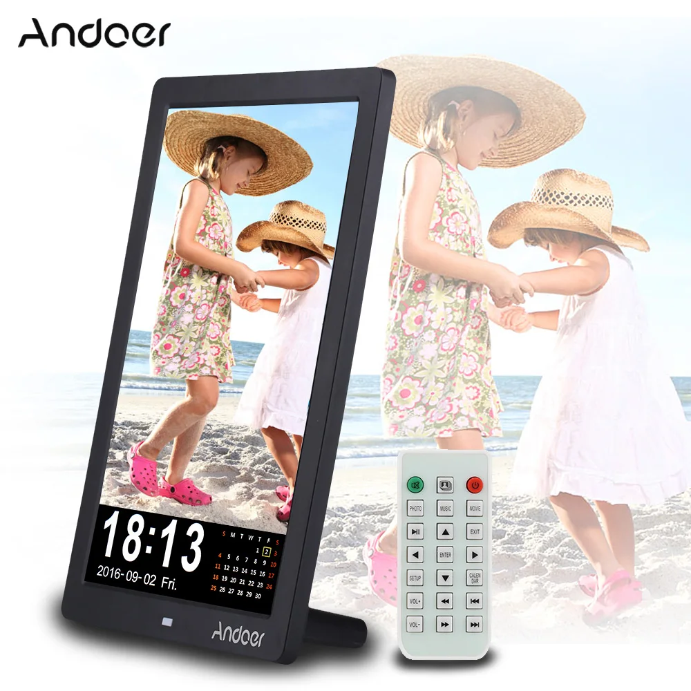 Andoer 12" LED HD Digital Photo Frame 1280 * 800 Desktop Picture Frame