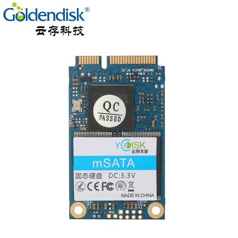 

Goldendisk YCdisk Serial 128GB m-SATA SSD MINI PCI-e Solid State Drive internal SATA II III Original mSATA BOOT card