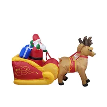 Внутренний двор рождественские украшения Лось s светодиодный Санта Клаус газовая модель Крытый открытый надувной праздник Рождественский светодиодный световой Декор