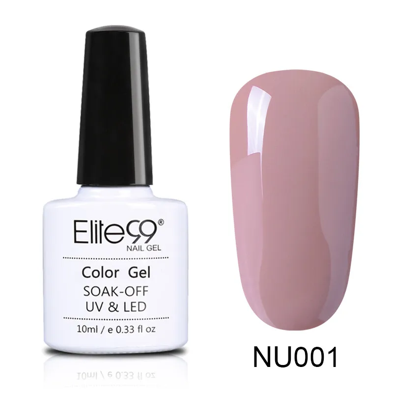 Elite99 10ml Nude Color Gel Varnish Soak Off Candy Color Enamel Gel Polish Nail Art Design Manicure