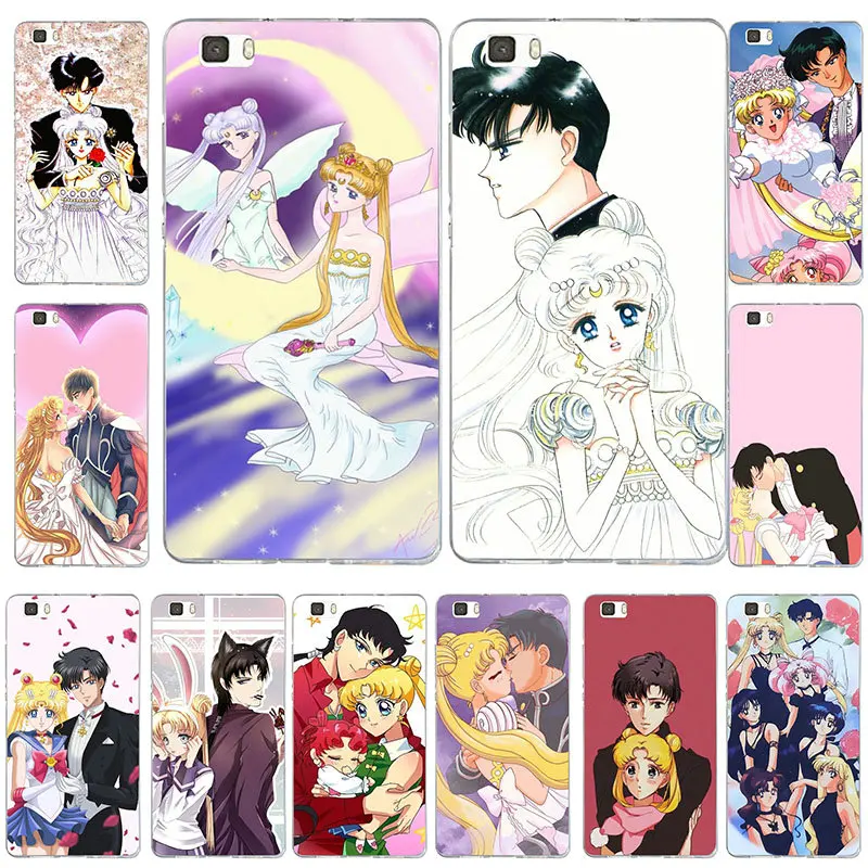 

Sailor Moon Love Pattern Silicone Soft TPU Cell Phone Cases for Huawei P8 P9 P10 P20 Mate 10 Pro Y5 Y6 II Y7 Honor 6X 7X 9 Lite