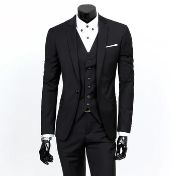 

Formal Suit 3-piece Sets Mens Consisting of Jacket, Vest and Pants. Elegant, Available In A Variety of Plain Colors S 3XL