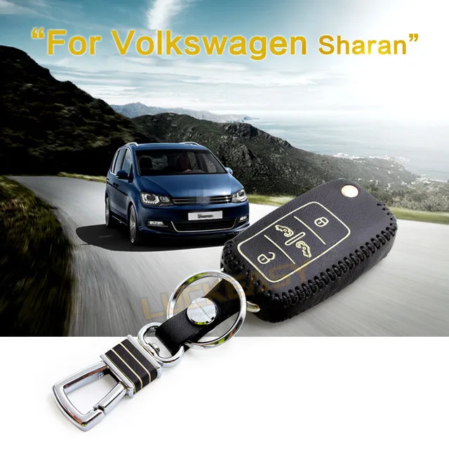 Чехол для ключей Volkswagen VW Sharan 2012 2013 2014 multivan 2.0L кожаный чехол автомобиля кошелек