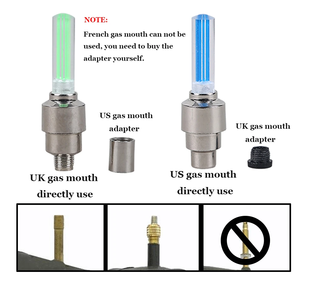 Top Waterproof LED Bicycle Light Tire Valve Bike Light Riding Sport Spoke Safety Warning Light Outdoor Wheel Light bike Accessories 9