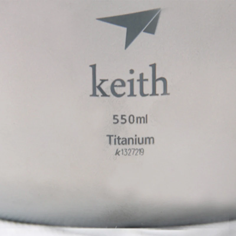Keith 550 ml contenedores de una sola pared de titanio Bowl al aire libre camping picnic Bowl Utensilios de cocina 55g ti5321 W/ net draw bolso de secuencia
