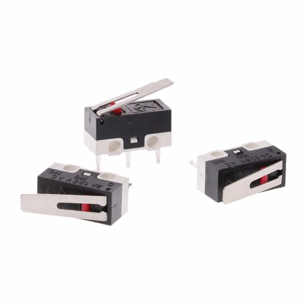 10 шт. 2A 125V 3PIin микро концевые переключатели рычаг роликовый Привод SPDT