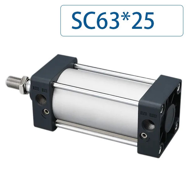 

Optional magnet SC63*25 63mm Bore 25mm Stroke SC63X25 SC Series Single Rod Standard Pneumatic Air Cylinder SC63-25