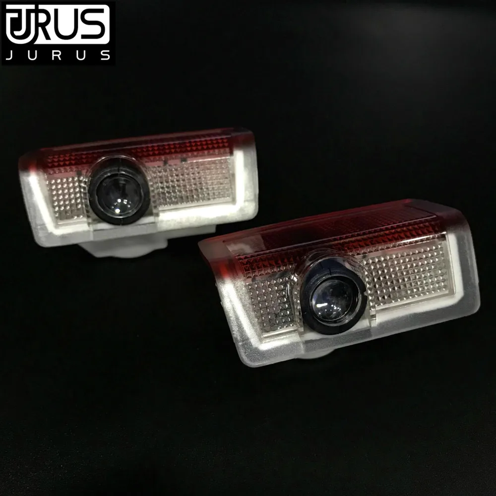 

JURUS 2Pcs Led Projector Logo Door Lights For Infiniti Q30 2016 Car Welcome Light Wireless Ghost Shadow Light Accessories Lamp