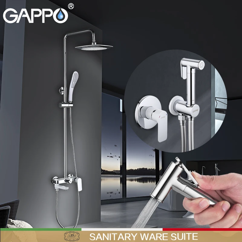 GAPPO shower faucets Bathroom Bidet Faucets Brass mixer shower bathtub taps rainfall shower wall shower head Sanitary Ware Suite GAPPO shower faucets Bathroom Bidet Faucets Brass mixer shower bathtub taps rainfall shower wall shower head Sanitary Ware Suite