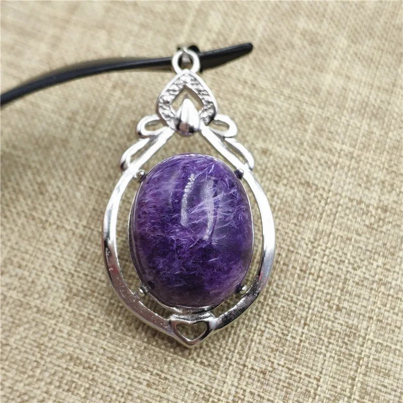 Natural Purple Charoite Pendant (3)