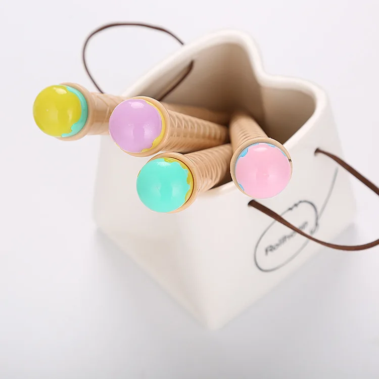 

40 Pcs Creative Learning Stationery Cone Neutral Pen Summer Cool Lovely Simulation Ice Cream Needle Water Signature Pen