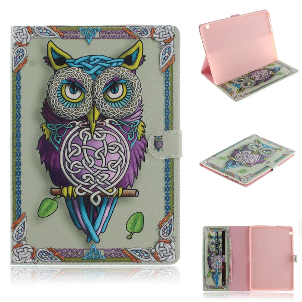 Soft TPU Stand Card Funda Coque Print PU Leather Case Capa Cover For Huawei MediaPad T3 10 AGS-W09 AGS-L09 AGS-L03 + Film Pen | Компьютеры