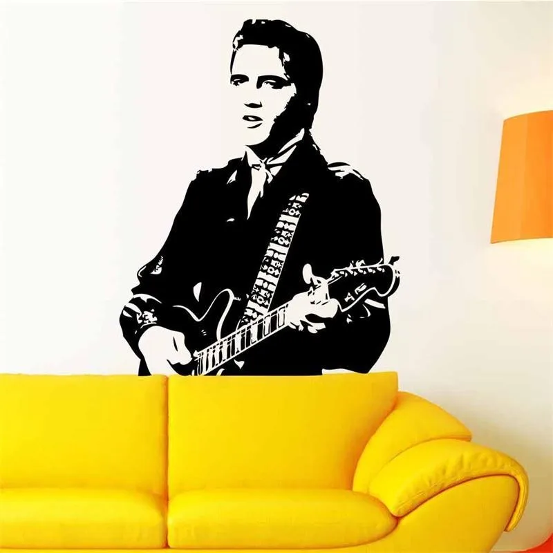 Classical-Elvis-Presley-play-guitar-home-decal-wall-sticker-Rock-music-decor-wallpaper-fans-gift-adesivo (2)