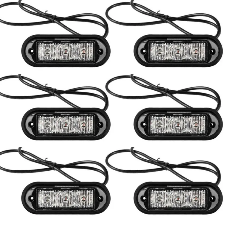 6X3LED Style Car 12V 18LED Red Stroboscopic Light with Mode Controller