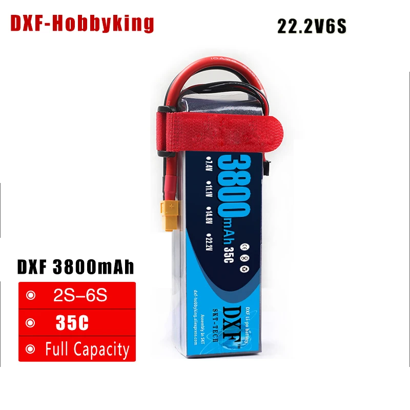 DXF Lipo Battery 22 2V 3800MAH 35C 6S MAX 60C T XT60 LiPo RC Battery For