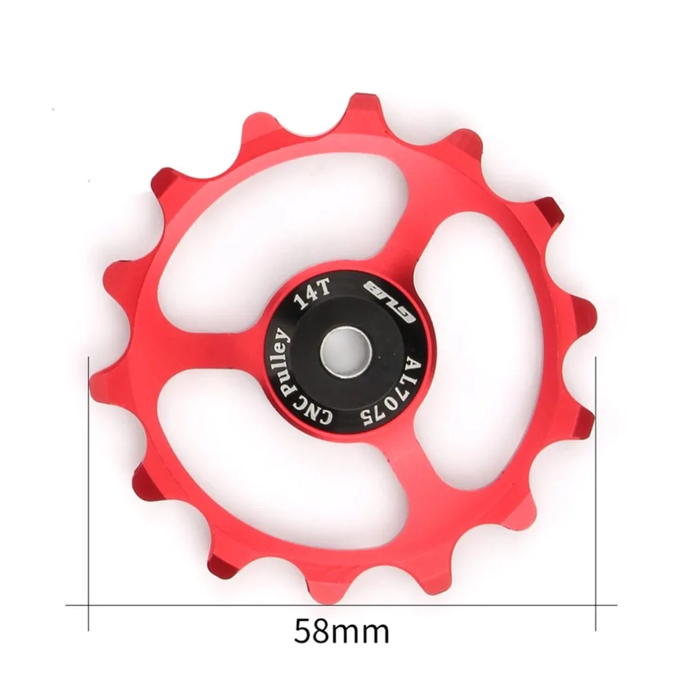 Велосипедное направляющее колесо 14 T положительное и отрицательное Зубное направляющее колесо заднего циферблата направляющее колесо из алюминиевого сплава заднее колесо