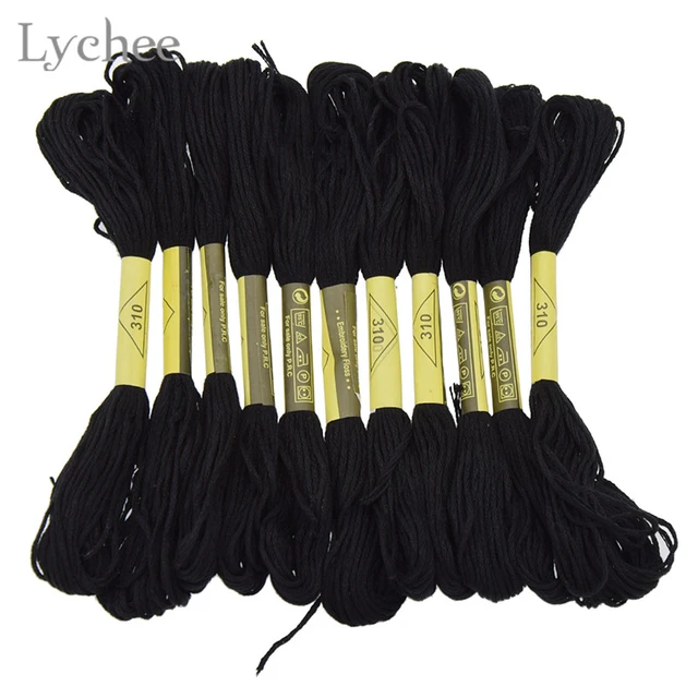 Lychee Life Black Cross Stitch Embroidery Thread Diy Handmade Sewing Craft  Accessories - Thread - AliExpress